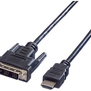 VALUE Monitorkabel DVI (18+1) / HDMI M/M, zwart, 1 m VALUE Monitorkabel DVI (18+1) / HDMI M/M, zwart, 1 m