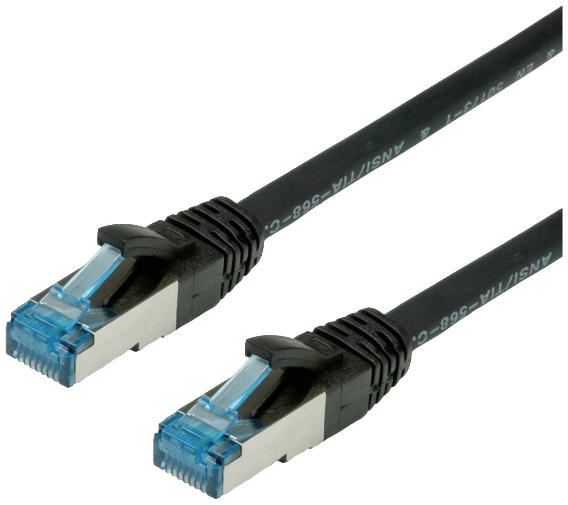 VALUE Patchkabel Kat.6A (Class EA) S/FTP (PiMF), LSOH, zwart, 20 m