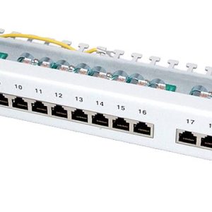 VALUE Cat.5e (Class D) 19″-Patchpanel, 24P, afgeschermd, grijs