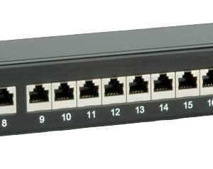 VALUE Cat.6A (Klasse EA) 19″ patchpaneel, 24 P, afgeschermd, zwart VALUE Cat.6A (Klasse EA) 19″ patchpaneel, 24 P, afgeschermd, zwart
