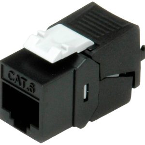 ROLINE Cat.6 (Klasse E) Keystone, niet afgeschermd, gereedschapsvrij, zwart ROLINE Cat.6 (Klasse E) Keystone, niet afgeschermd, gereedschapsvrij, zwart