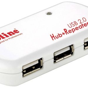ROLINE USB 2.0 4-Poorts Hub met repeater, 12 m ROLINE USB 2.0 4-Poorts Hub met repeater, 12 m