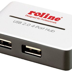 ROLINE USB 2.0 Hub, “Black and White”, 4 poorts, met voeding ROLINE USB 2.0 Hub, “Black and White”, 4 poorts, met voeding
