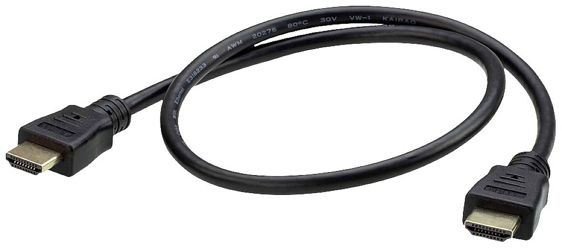 ATEN 2L-7DA6H Hogesnelheids-HDMI-Kabel met Ethernet, zwart, 0,6 m