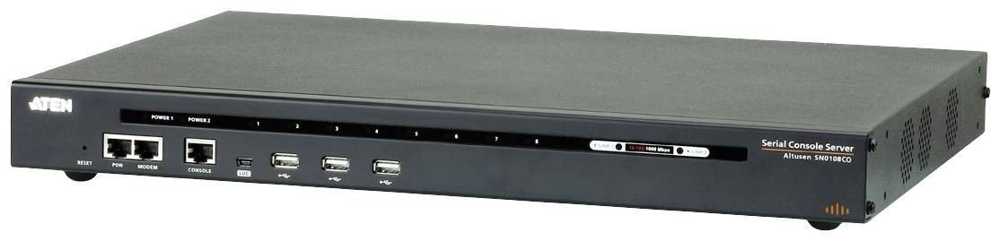 ATEN SN0108CO 8-poorts seriële consoleserver met dubbele voeding/LAN