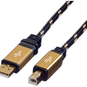 ROLINE GOLD USB 2.0 kabel, type A-B, 1,8 m ROLINE GOLD USB 2.0 kabel, type A-B, 1,8 m