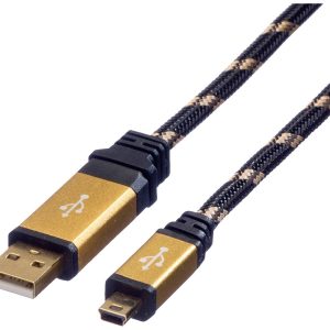 ROLINE GOLD USB 2.0 Kabel, type A – 5-Pin Mini, 1,8 m
