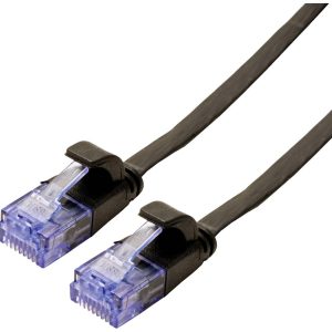 VALUE UTP patchkabel, Cat.6A (Class EA), extra plat, zwart, 0,5 m VALUE UTP patchkabel, Cat.6A (Class EA), extra plat, zwart, 0,5 m