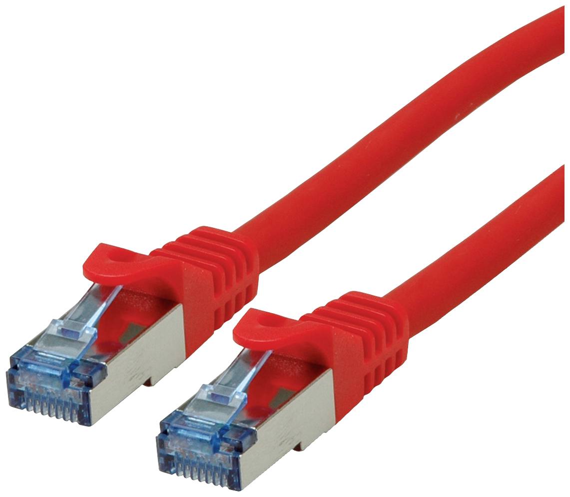ROLINE Patchkabel Cat.6A S/FTP (PiMF), Component Level, LSOH, rood, 0,5 m
