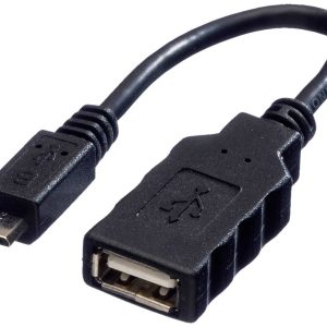 ROLINE USB 2.0 Kabel, USB A Female – Micro USB B Male, OTG, 0,15 m ROLINE USB 2.0 Kabel, USB A Female – Micro USB B Male, OTG, 0,15 m