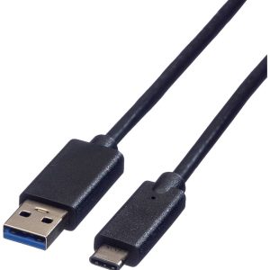 ROLINE USB 3.2 Gen 1 kabel, A-C, M/M, zwart, 1 m ROLINE USB 3.2 Gen 1 kabel, A-C, M/M, zwart, 1 m