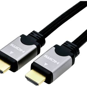 ROLINE HDMI HighSpeed kabel met Ethernet, M/M, zwart / zilver, 1 m