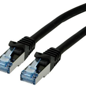 ROLINE Patchkabel Cat.6A S/FTP (PiMF), Component Level, LSOH, zwart, 0,3 m ROLINE Patchkabel Cat.6A S/FTP (PiMF), Component Level, LSOH, zwart, 0,3 m