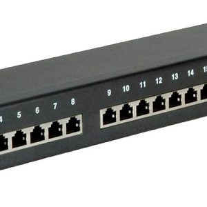 VALUE Cat.5e (Class D) 19″-Patchpanel, 24P, afgeschermd, zwart