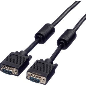 ROLINE SVGA High Quality Kabel met ferrietkernen + DDC, HD15M/M, 15pins, 10 m ROLINE SVGA High Quality Kabel met ferrietkernen + DDC, HD15M/M, 15pins, 10 m