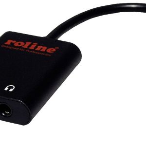 ROLINE Adapter USB Type C – 3.5mm Audio + Type C (PD), Male/Female, 0,13 m ROLINE Adapter USB Type C – 3.5mm Audio + Type C (PD), Male/Female, 0,13 m