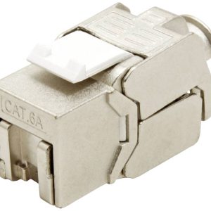 VALUE Cat.6A (Class EA) Keystone, RJ-45, afgeschermd, zilver, zonder gereedschap VALUE Cat.6A (Class EA) Keystone, RJ-45, afgeschermd, zilver, zonder gereedschap