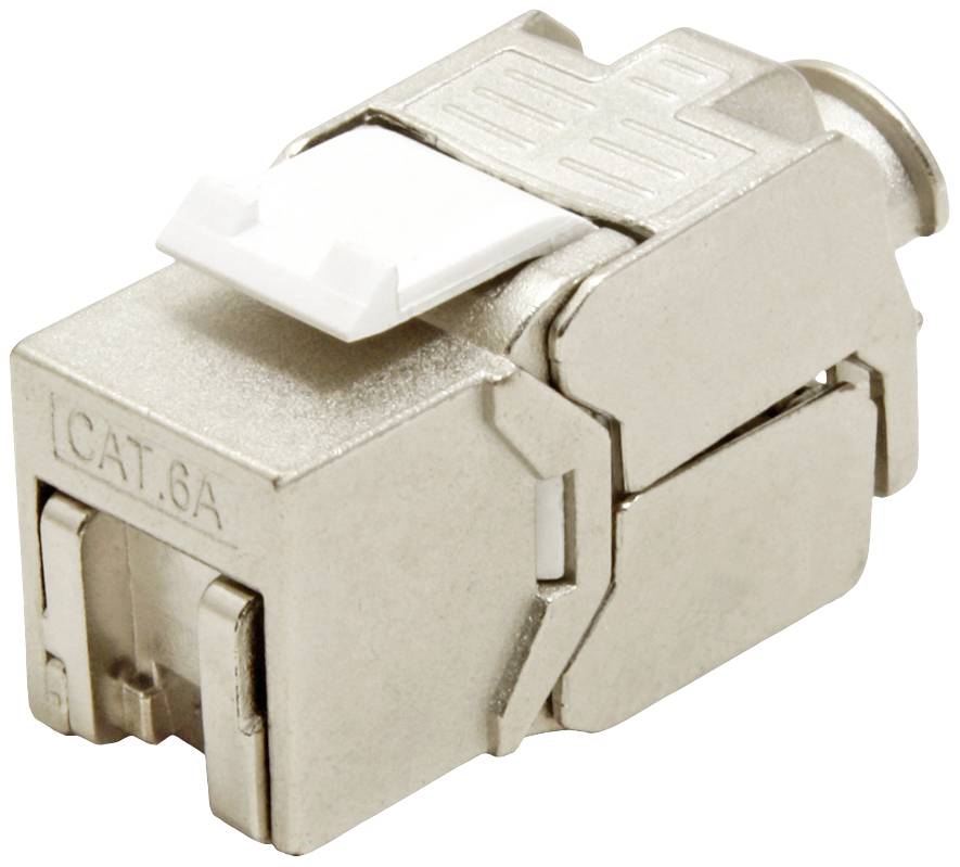 VALUE Cat.6A (Class EA) Keystone, RJ-45, afgeschermd, zilver, zonder gereedschap