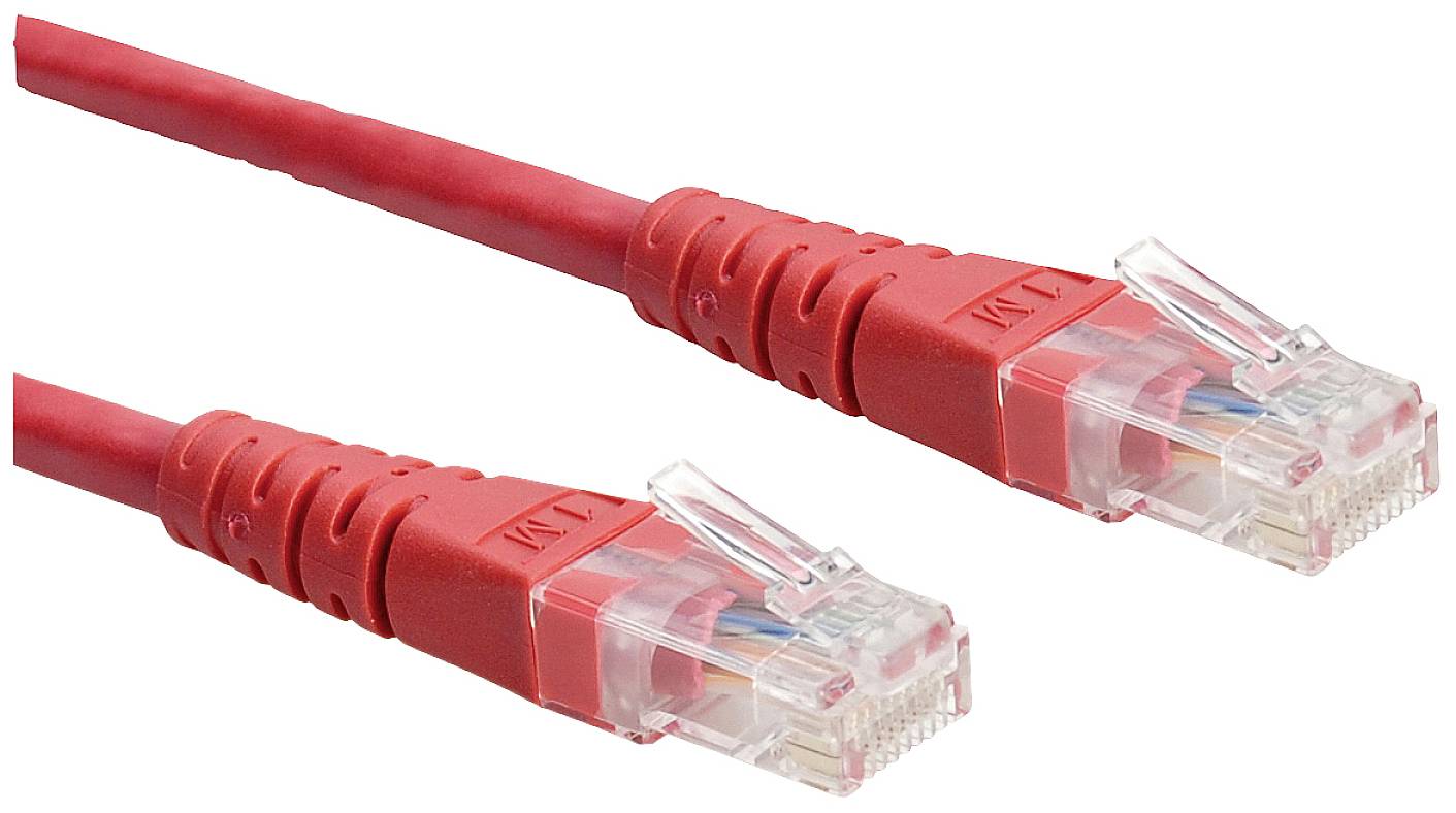 ROLINE Patchkabel Cat.6 UTP (Class E), rood, 1 m