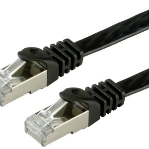 VALUE patchkabel Cat.6 (Klasse E) FTP, extra plat, zwart, 2 m