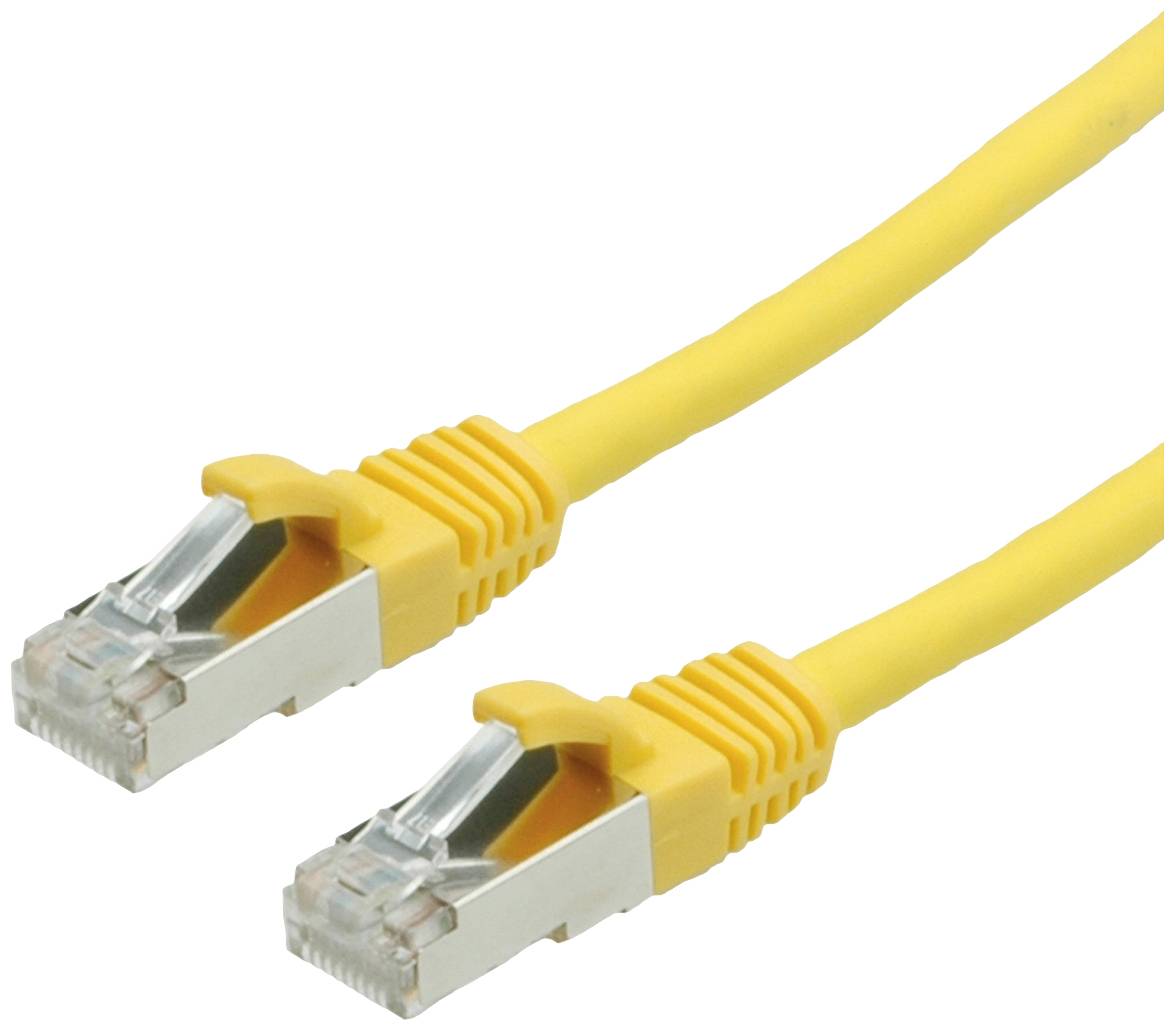 VALUE Patchkabel Cat.6 (Class E) S/FTP (PiMF), LS0H, geel, 10 m