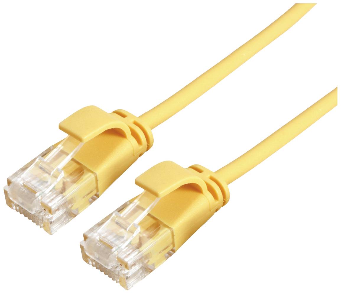ROLINE UTP Data Center Patchkabel Cat.6A (Class EA), LSOH, extra dun, geel, 2 m