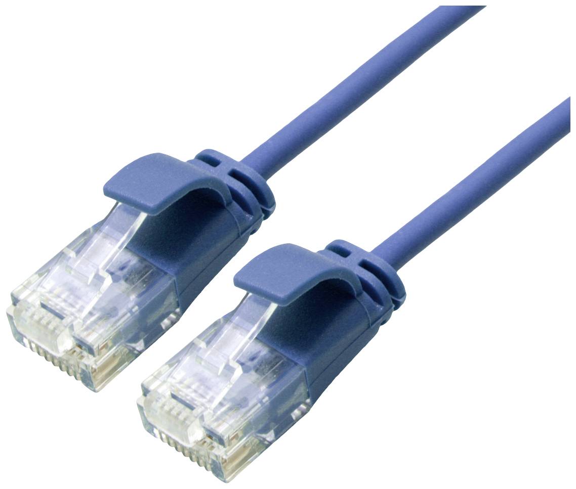 ROLINE UTP Data Center Patchkabel Cat.6A (Class EA), LSOH, extra dun, blauw, 3 m