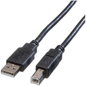 ROLINE USB 2.0 kabel, type A-B, zwart, 0,8 m ROLINE USB 2.0 kabel, type A-B, zwart, 0,8 m