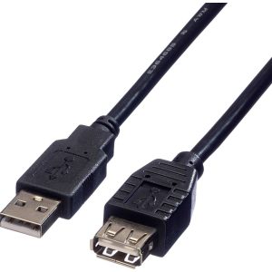 ROLINE USB 2.0 Kabel, type A-A, M/F, zwart, 0,8 m ROLINE USB 2.0 Kabel, type A-A, M/F, zwart, 0,8 m