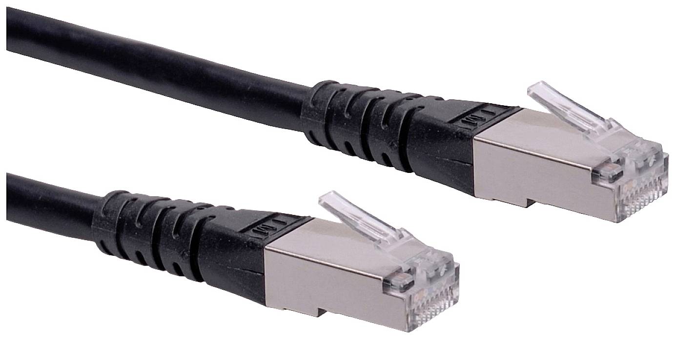 ROLINE patchkabel Cat.6 (Klasse E) S/FTP (PiMF), zwart, 0,5 m