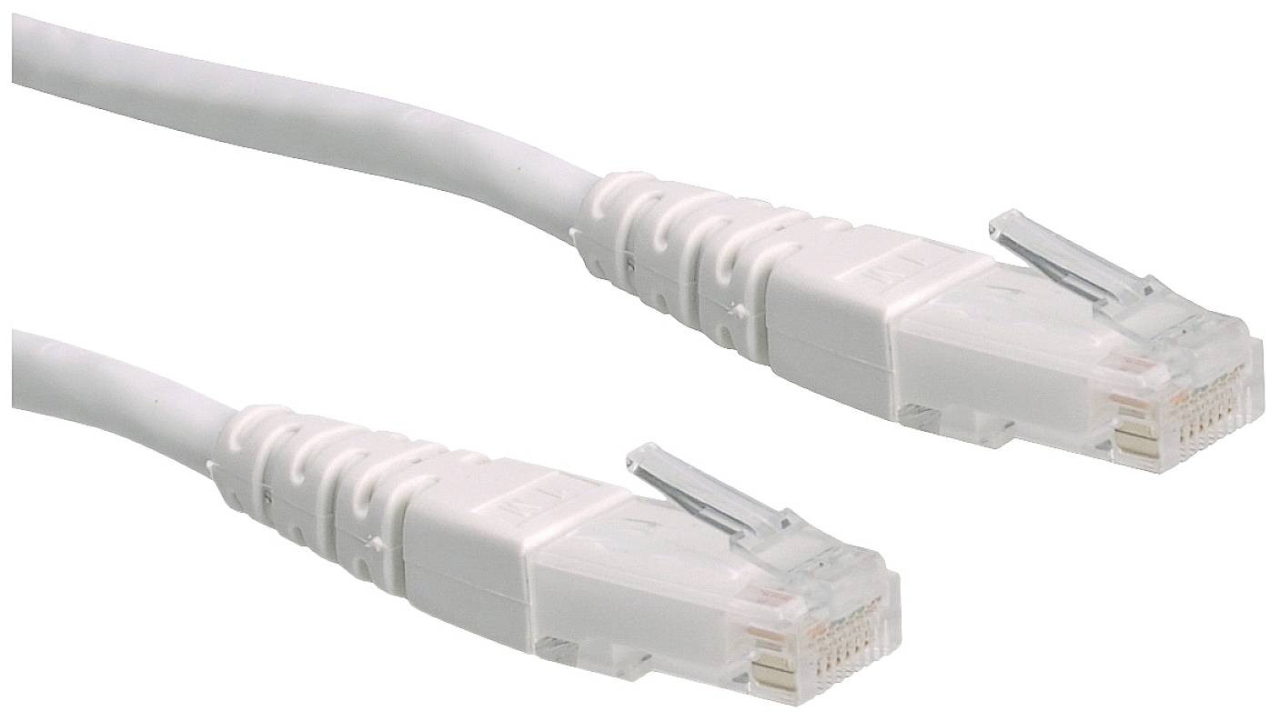 ROLINE Patchkabel Cat.6 UTP (Class E), wit, 0,3 m