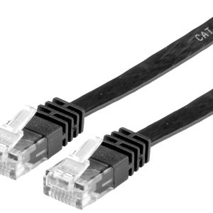 VALUE Patchkabel Kat.6 (Class E) UTP, extra plat, Platte kabel, zwart, 1,5 m VALUE Patchkabel Kat.6 (Class E) UTP, extra plat, Platte kabel, zwart, 1,5 m