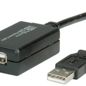 VALUE USB 2.0 Verleng kabel met actieve Repeater, zwart, 12 m VALUE USB 2.0 Verleng kabel met actieve Repeater, zwart, 12 m