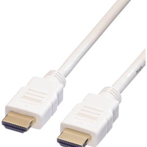 ROLINE HDMI High Speed kabel met Ethernet, wit, 7,5 m