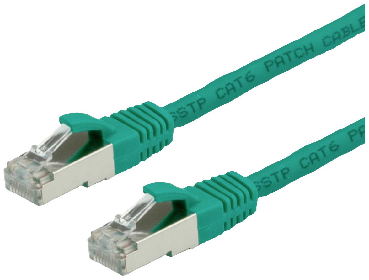 VALUE Patchkabel Cat.6 (Class E) S/FTP (PiMF), LS0H, groen, 1,5 m