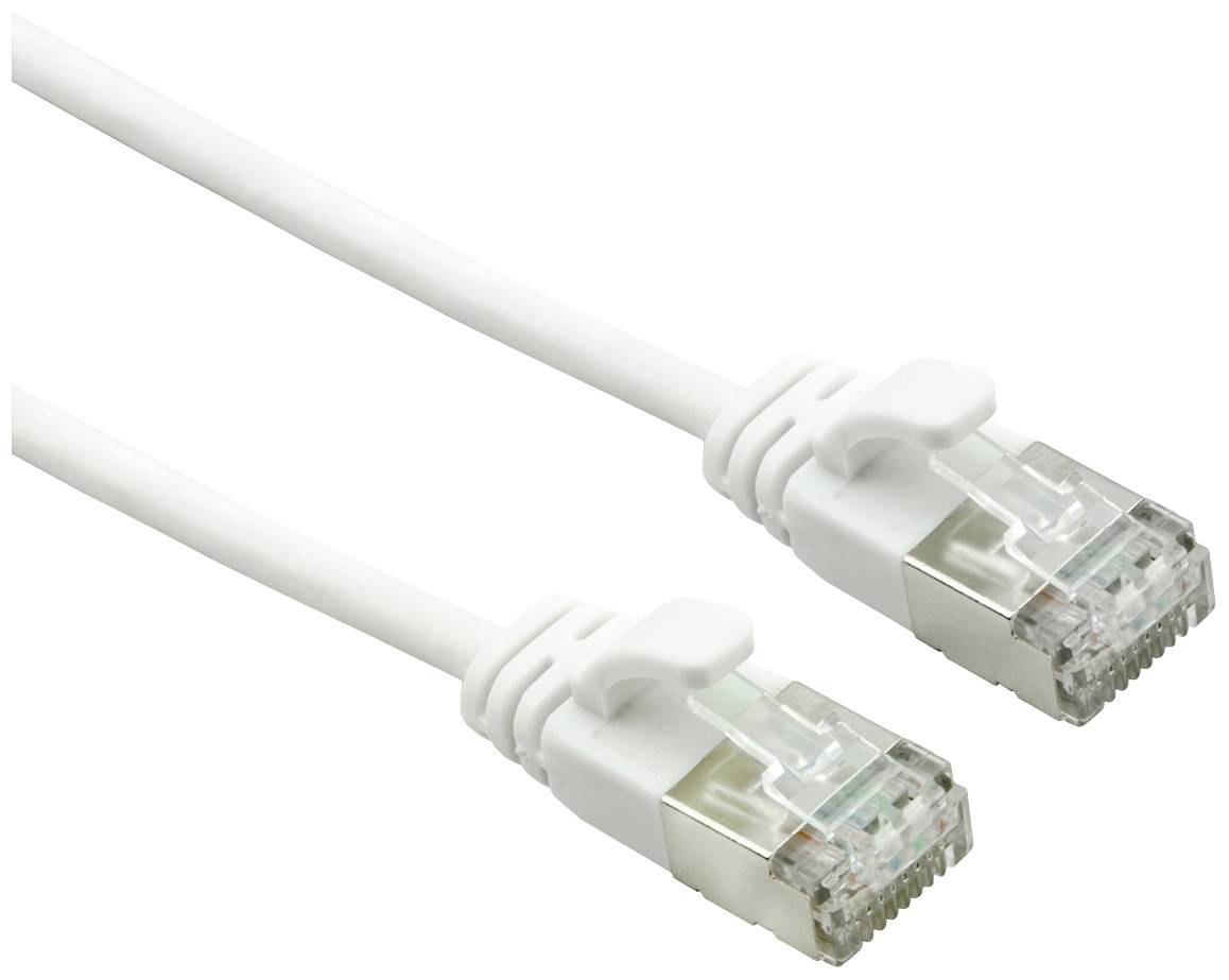 ROLINE U/FTP DataCenter Kabel Cat.7, LSOH, met RJ45 connectoren (500 MHz / Class EA), extra dun, wit, 1,5 m