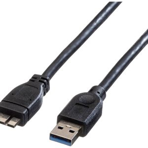 ROLINE USB 3.2 Gen 1 kabel, type A M – Micro A M, zwart, 0,8 m ROLINE USB 3.2 Gen 1 kabel, type A M – Micro A M, zwart, 0,8 m