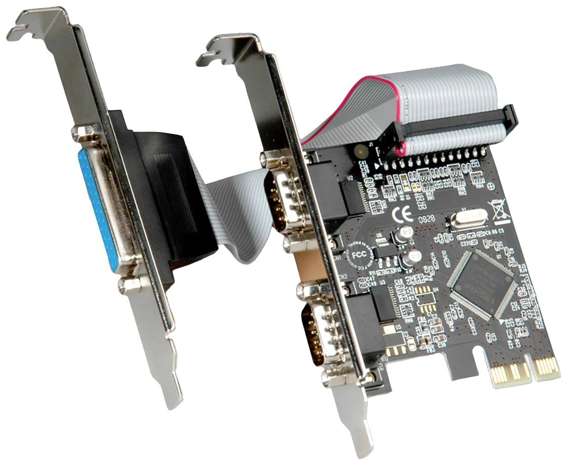 VALUE PCI-Express-Kaart, Serieel RS232, D-Sub 9, 2 Poorts, Parallel EPP/ECP2S, 1 Poort