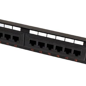 ROLINE Cat.5e (Class D), 19″ patchpaneel, 24 poorts, UTP, zwart ROLINE Cat.5e (Class D), 19″ patchpaneel, 24 poorts, UTP, zwart