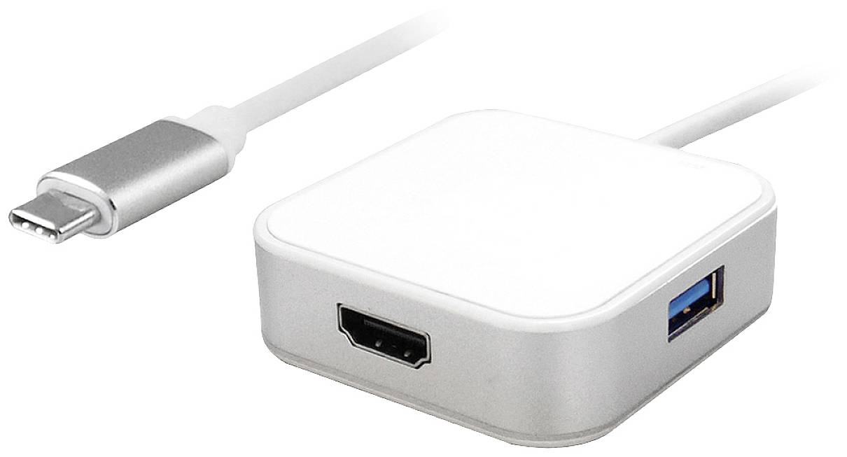 VALUE Beeldschermadapter USB Type C - HDMI + 2x USB 3.2 Gen 1 Type A + PD