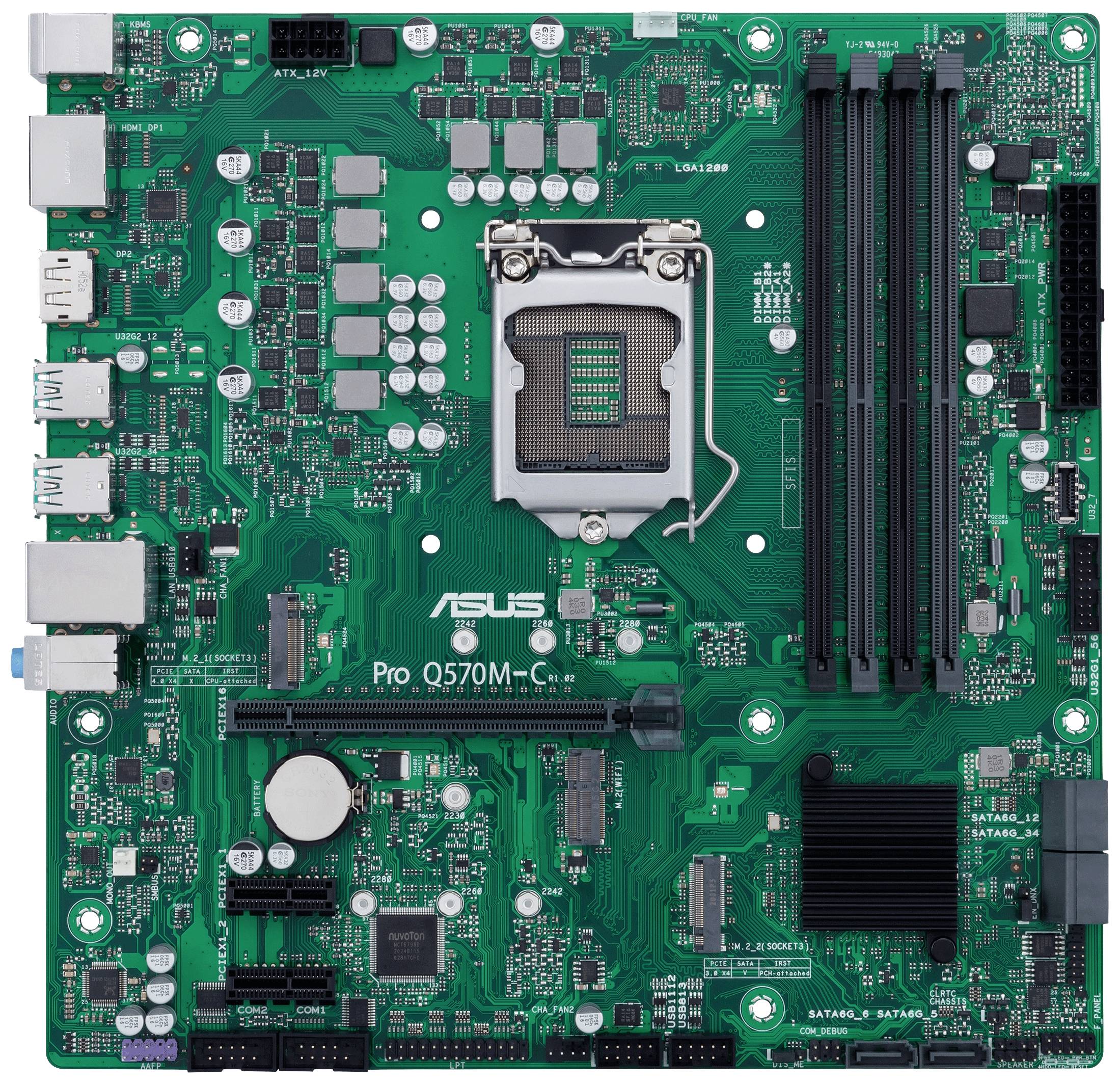 Asus PRO Q570M-C/CSM Moederbord Socket Intel LGA 1200 Vormfactor ATX Moederbord chipset Intel® Q570