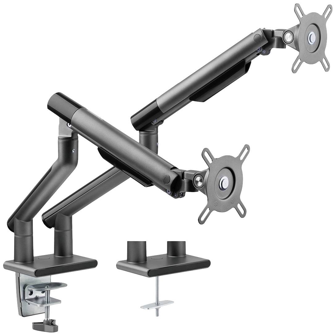 My Wall HL 23-2 L Monitor-tafelbeugel Aantal monteerbare displays: 2 Display(s) 43,2 cm (17") - 81,3 cm (32") Zwart Draa