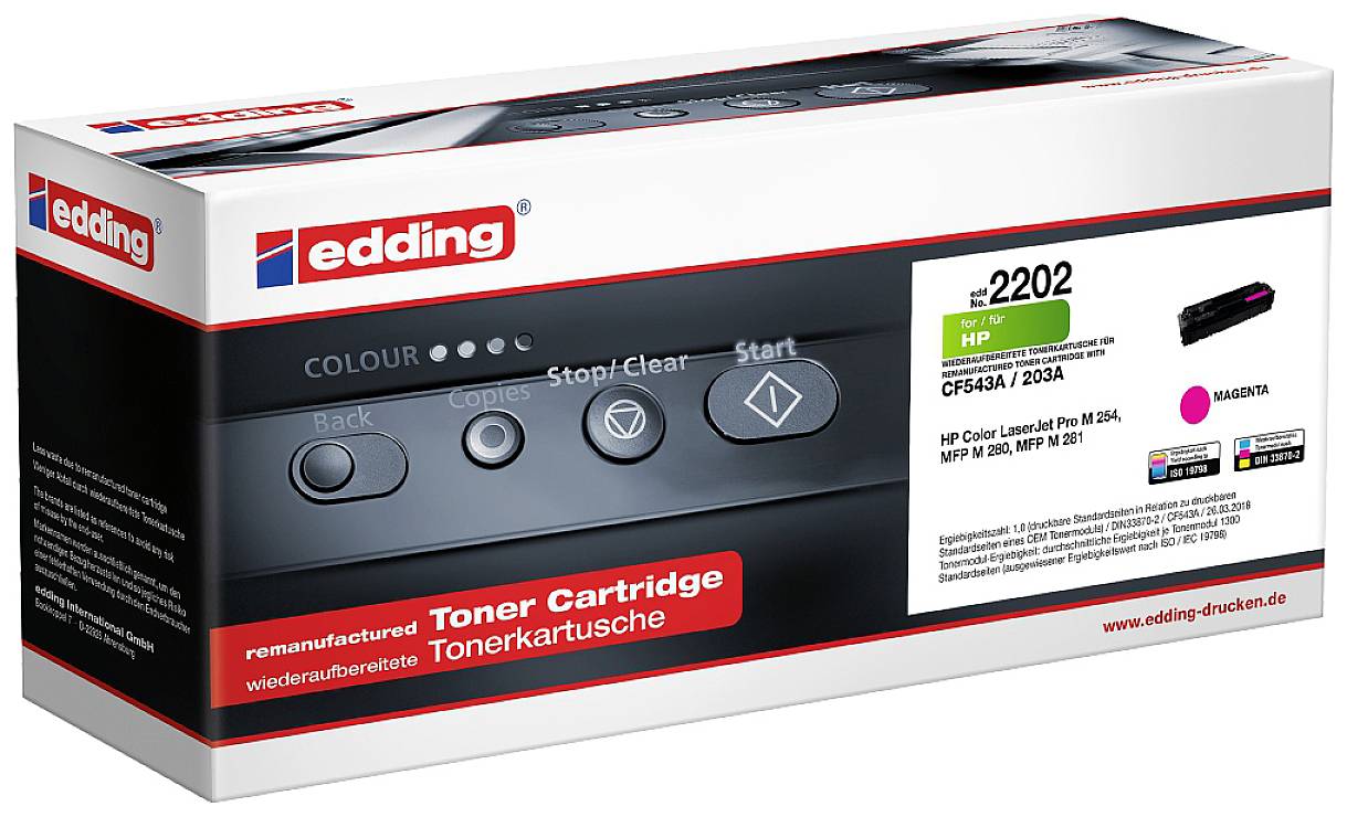 Edding Toner vervangt HP 203A (CF543A) Compatibel Magenta 1300 bladzijden EDD-2202 18-2202