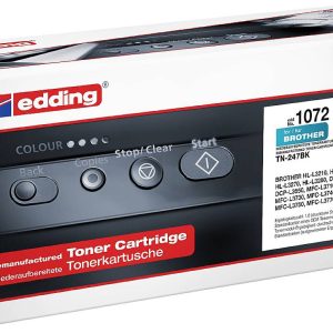 Edding Tonercassette vervangt Brother TN-247BK Compatibel Zwart 3000 bladzijden EDD-1072 Edding Tonercassette vervangt Brother TN-247BK Compatibel Zwart 3000 bladzijden EDD-1072
