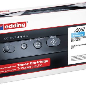Edding Tonercassette vervangt Samsung CLT-C404S Compatibel Cyaan 1000 bladzijden EDD-3057 Edding Tonercassette vervangt Samsung CLT-C404S Compatibel Cyaan 1000 bladzijden EDD-3057