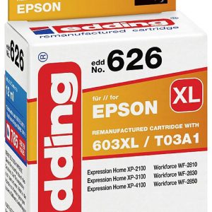 Edding Inktcartridge vervangt Epson 603XL, T03A1 Compatibel Zwart EDD-626 18-626 Edding Inktcartridge vervangt Epson 603XL, T03A1 Compatibel Zwart EDD-626 18-626