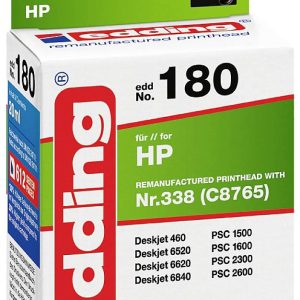 Edding Inktcartridge vervangt HP 338, C8765EE Compatibel Zwart EDD-180 18-180