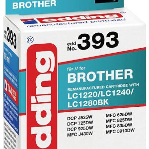 Edding Inktcartridge vervangt Brother LC-1240BK Compatibel Zwart EDD-393 18-393 Edding Inktcartridge vervangt Brother LC-1240BK Compatibel Zwart EDD-393 18-393