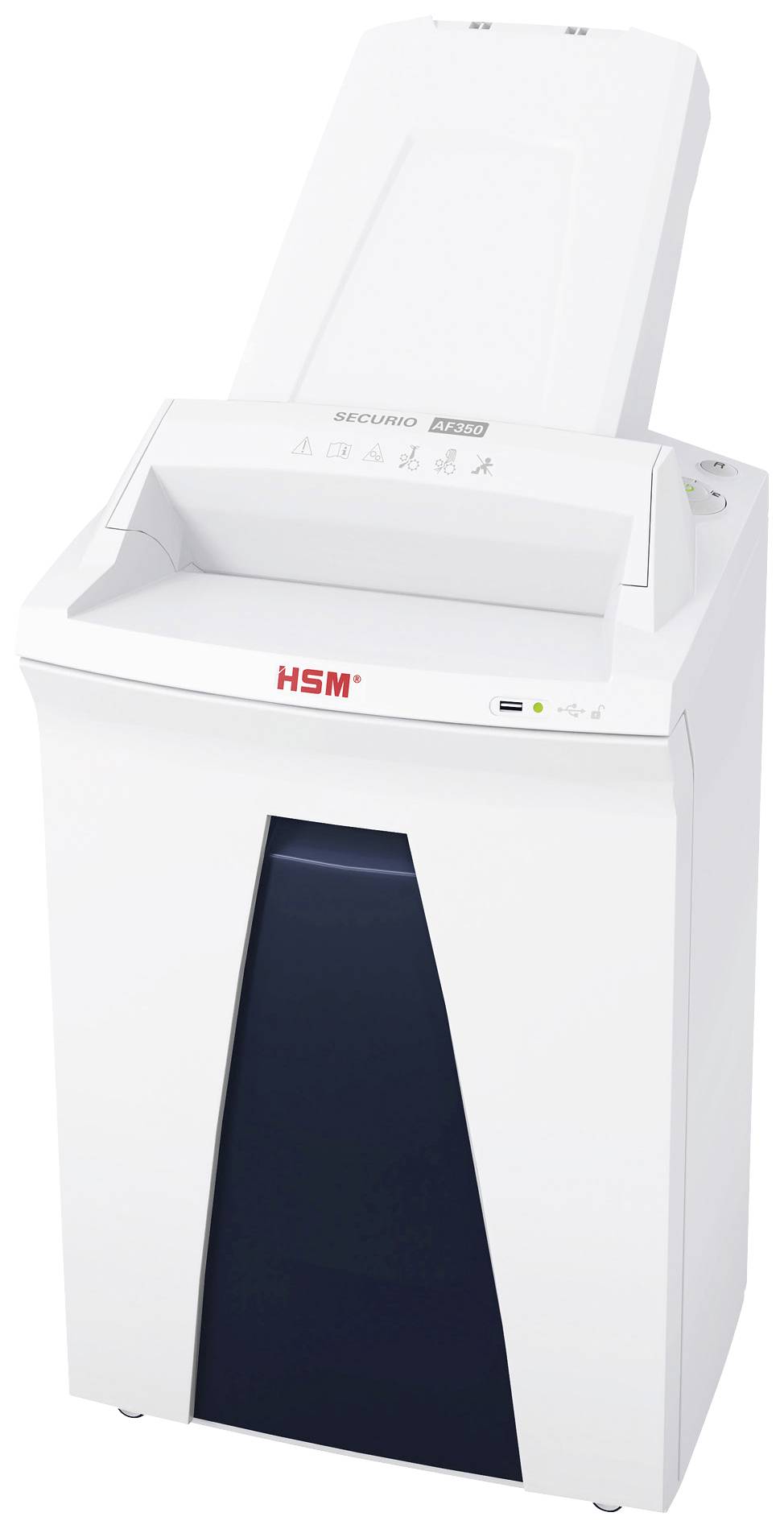HSM AF350 Papierversnipperaar 14 vellen Cross cut 4.5 x 30 mm P-5 Ook geschikt voor Nietjes, Paperclips, Creditcards
