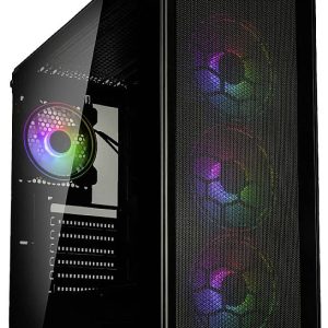 Kolink Levante V2 ARGB Midi-tower Behuizing, Gaming-behuizing Zwart 4 voorgeïnstalleerde LED-ventilators, Zijvenster, St Kolink Levante V2 ARGB Midi-tower Behuizing, Gaming-behuizing Zwart 4 voorgeïnstalleerde LED-ventilators, Zijvenster, St